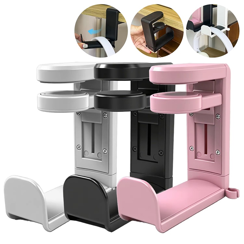 Headphone Stand Desk - No Punch Headset Holder Desktop Hook