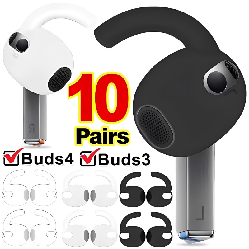 Silicone Ear Tip Replacement - 1-10Pairs Replacement Silicone Wings Sport Earhooks