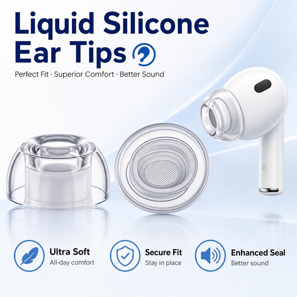 1/2/3Pairs Clear Liquid Silico - đánh giá và giá Silicone Ear Tip Replacement